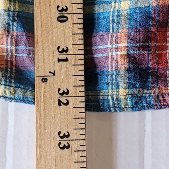 Red Head Brand Co Mens Short Sleeve Shirt Button Up Size 3XL Plaid Red / Blue - Picture 9 of 10